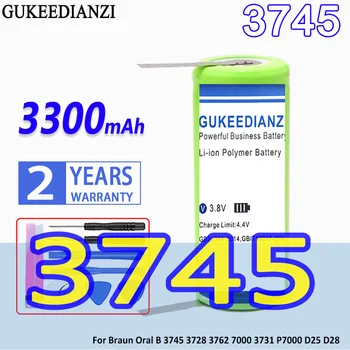 Аккумулятор GUKEEDIANZI Большой Емкости для Электрической Зубной Щетки Braun Oral B 3728 3762 7000 3731 P7000 D25 D28 3745 1.2В 42 мм X 17 мм