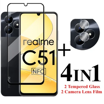 Для Realme C51 Стекло Для Realme C51 C53 C55 C30 C31 C35 Закаленное Стекло Прозрачная Защитная Пленка Для Экрана Realme C51 Пленка Для Объектива