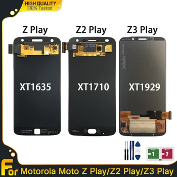 Протестированный ЖК-дисплей Для Motorola Moto Z Play XT1635 Z2 Play XT1710 Z3 Play XT1929 Замена ЖК-дисплея с сенсорным Экраном Digitizer В сборе