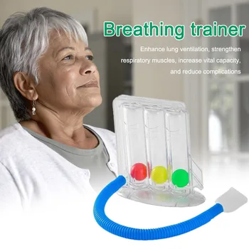 Система измерения дыхания с 3 шариками, моющиеся тренажеры для функции легких, Мягкие, прочные, устойчивые к падению, портативные для реабилитации.