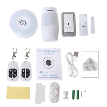 OFBK 1 комплект для умного дома WiFi Комплект охранной сигнализации для шлюза Концентратор Датчик окна двери P