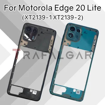 Для Motorola Edge 20 Lite Средняя Рамка Безель Пластина С Заменой Стеклянного объектива Камеры XT2139-1 XT2139-2