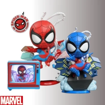 Горячие игрушки Marvel Comics Cosbaby Человек-паук Телевидение Человек-паук No Way Home Коллекция моделей персонажей фильмов Иллюстрации Q Версия