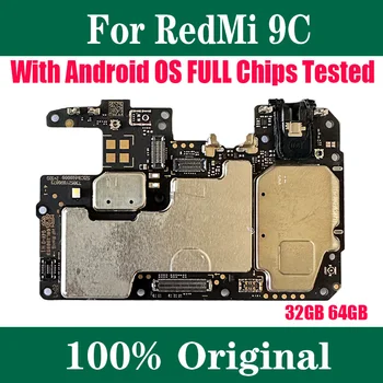 Оригинальная Разблокированная Замена Материнской Платы Xiaomi Redmi 9C Mainboard 32GB/64GB С Логической Платой Google Play Helio G35
