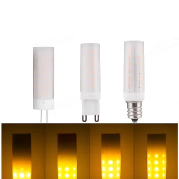 G4 G9 E14 USB LED Атмосферное освещение, мигающее пламя свечи, 12 В 220 В 110 В Книжная лампа, освещение с эффектом прикуривателя, подсветка для прикуривателя
