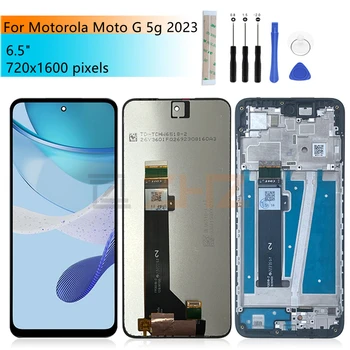 Для Motorola Moto G 5G 2023 ЖК-дисплей Сенсорный экран дигитайзер в сборе с рамкой Для Moto G 5g 2023 Запасные части дисплея