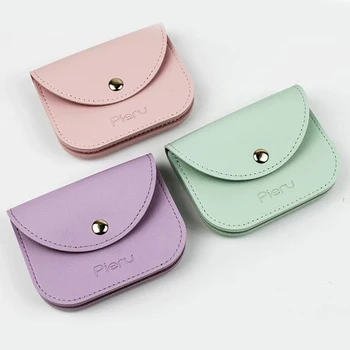 Минималистичный кошелек Zero Wallet для девочек, женский короткий конверт конфетного цвета с пряжкой, Милая мультяшная сумка для удостоверения личности, Мини-кошелек