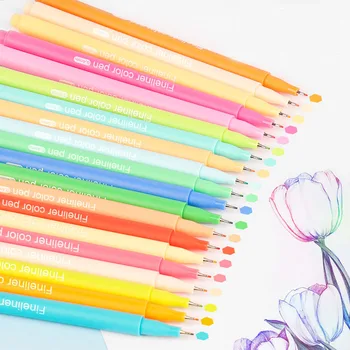 10 шт./лот, красочные милые гелевые ручки 0,4 мм ярких цветов, студенческие канцелярские принадлежности, ручки для рисования