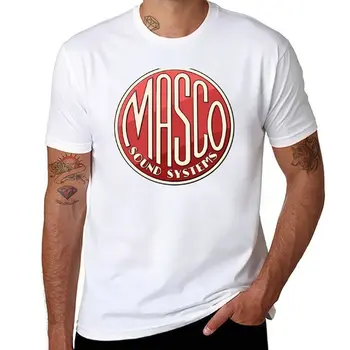 Новая винтажная футболка с логотипом Masco, футболки больших размеров, милые футболки для мальчиков, футболки с животным принтом, мужские футболки с графическим рисунком