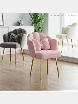 Легкое роскошное кресло для макияжа в стиле ins, комод для спальни, табурет для дома, стул для отдыха, простой стул для маникюра