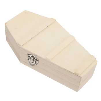 деревянные коробки для конфет на Хэллоуин, 1 шт., Коробки для хранения в форме гроба, Подарочные упаковочные кейсы
