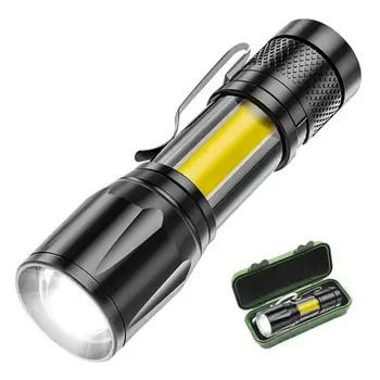 Мощный XP-GQ5 Перезаряжаемый светодиодный фонарик с мини-зумом, фонарь для кемпинга на открытом воздухе, Мощная лампа, Водонепроницаемый Тактический светодиодный фонарь