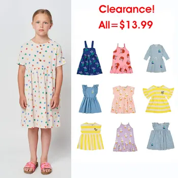 Поступление в продажу в 2023 году до н.э., детские платья в полоску с короткими рукавами для девочек, цельное платье принцессы, детская одежда для девочек