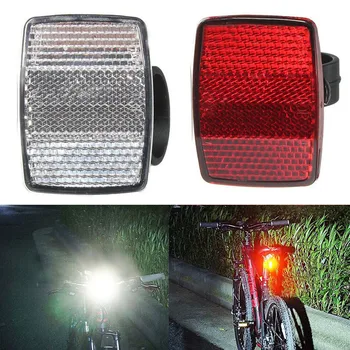 Велосипедный отражатель, белый руль, Передняя фара, Красный задний фонарь, сигнальная лампа для велосипеда, безопасные принадлежности для велоспорта