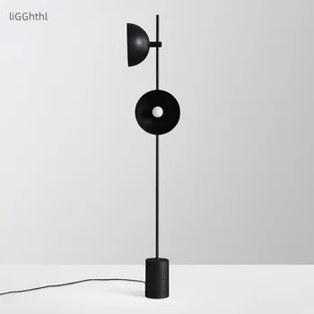 Современный винтажный мраморный торшер Nordic Creative Simple LED Black Standing Light для дома, гостиной, гостиничных декоративных ламп