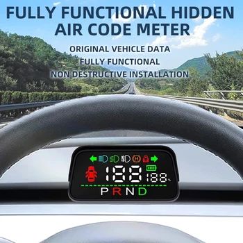 Автомобильный интеллектуальный дисплей, измеритель воздушного кода, ЖК-прибор HUD, автомобильные аксессуары для Tesla Model 3 Y