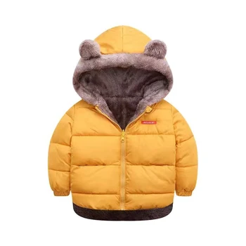 Зимняя меховая куртка с воротником-пуховиком, одежда для мальчиков и девочек, утепленная детская мода от 1 до 6 лет, корейская версия детской одежды