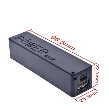 Usb Power Bank Case Kit 18650 Batterij Lader Diy Box Shell Kit Zwart Voor Arduino