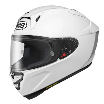 X-15 Полнолицевой Мотоциклетный шлем X-Fifteen X-SPR PRO Глянцевый Белый Шлем Для верховой езды, Мотокросса, Мотобайкового шлема