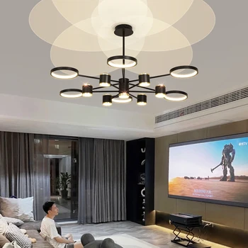 Люстра для гостиной основной свет роскошная современная простая творческая атмосфера для спальни 2023 новых светодиодных ламп