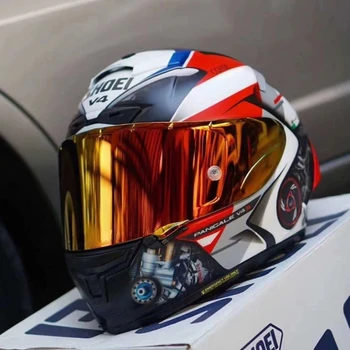 Мотоциклетный шлем X-Spirit III Panigale V4, красный шлем, X-Четырнадцать Белых Муравьев, спортивный гоночный шлем, Мотоциклетный шлем