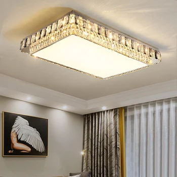 Хрустальные современные потолочные светильники New Lampara Techo для декора гостиной Home Lustres 2023 Осветительный прибор Сменные светодиодные лампы
