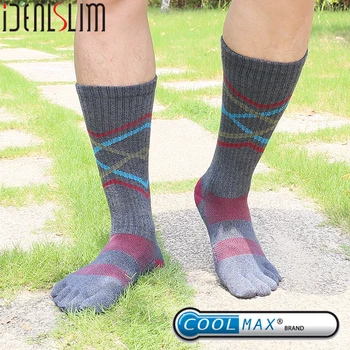 IDEALSLIM Coolmax Носки для бега для женщин и мужчин с мягкой подкладкой, высокоэффективные носки для бега на 5 пальцев, спортивные влагоотводящие, 2 упаковки