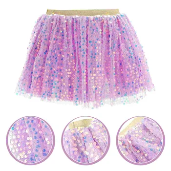 Детская юбка-пачка для девочек, платья для девочек, сетчатые милые фатиновые юбки с пайетками для детских вечеринок