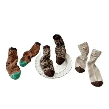 1-12 лет 3 пары / лот 2023 осенние носки-трубочки в стиле ретро для мальчиков и девочек