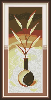 Набор для вышивания крестиком Joy Sunday с предварительной печатью Easy Pattern Aida, набор для вышивания из тисненой ткани-Flower Art (1)