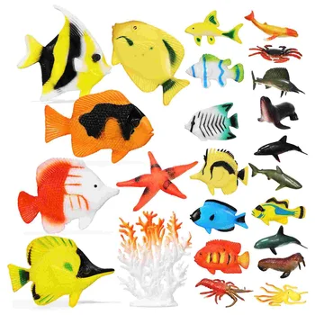 Имитационная модель морских животных, игрушка, Маленькие фигурки океана, гаджет, морские Мини-животные, Фигурки Рыб, игрушки