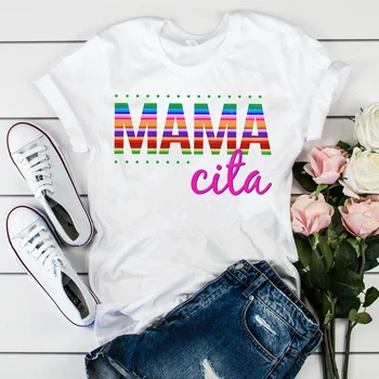 2020 Mama Cita Рубашка Женская Cinco De Mayo Футболка Милые Рубашки Mamacita Забавные Футболки Senorita Tumblr Топы
