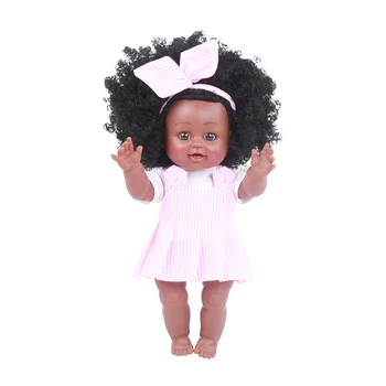 Милая Мягкая реалистичная кукла для новорожденных, имитирующая игровой домик, черная кукла