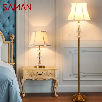 Современный хрустальный торшер SAMAN, стоящий светодиодный Скандинавский Креативный модный настольный светильник для домашнего декора гостиной спальни