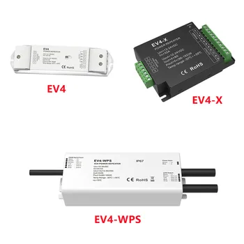 4-канальный ретранслятор питания постоянного напряжения EV4-X DC12-24V для одноцветного/двухцветного/RGB/RGBW модуля светодиодной ленты постоянного напряжения