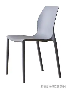 Пластиковый обеденный стол, стул, Современный минималистичный Бытовой Обеденный стул для взрослых, Ресторан, Магазин молочного чая, Утолщенная сетка Красного цвета