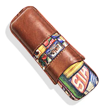 Портативный классический футляр для сигар, кожаный карман, Кубинская сигарная трубка, Хьюмидор, коробка, держатель для сигар, дорожные аксессуары