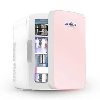 Портативный косметический холодильник объемом 10 л или 12 банок с подогревом и охлаждением, Мини-холодильник для ухода за кожей