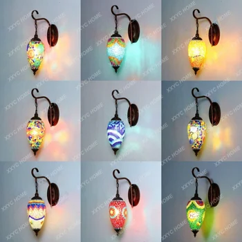 Настенный светильник, цветная мозаичная стеклянная панель, креативное специальное освещение, персонализированные лампы