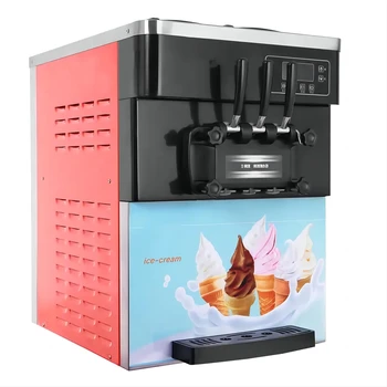 2023 Настольная машина для приготовления мягкого мороженого большой емкости объемом 20-28 л, торговый автомат с 3 вкусами мороженого цена CRF ПО МОРЮ