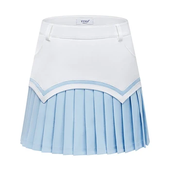 Новая женская юбка для гольфа, весенне-летняя женская спортивная юбка для тенниса, брюки, полупрозрачная юбка, повседневная плиссированная юбка для девочек