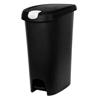 Галлон Пластикового Тонкого Запирающегося Кухонного Мусорного бака StepOn, Черные мешки для мусора, Подвесное кухонное мусорное ведро, Автоматическое мусорное ведро Small tr