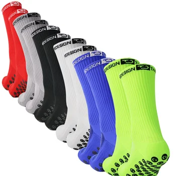2023 Велосипедные нескользящие футбольные носки с захватом, Спортивные носки, Мужские футбольные носки спортивного размера 38-45