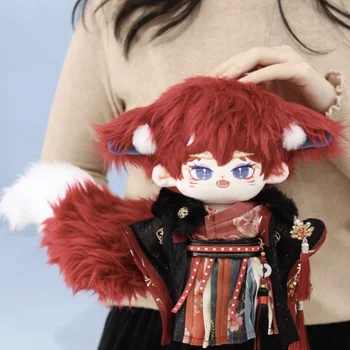 Без атрибутов, плюшевая кукла Twin Red Fox 20 см, милые детские игрушки с большим хвостом для девочек, детские игрушки
