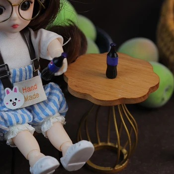 Модель деревянного стола в кукольном домике Миниатюрный Многослойный чайный столик Декор для кукольного домика своими руками Мебельные аксессуары