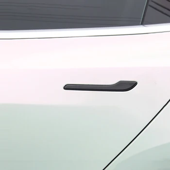 4шт Наклеек на дверную ручку автомобиля, Автоаксессуар для Tesla Model 3 Y 2021