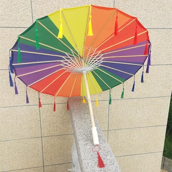 Кружевной зонтик для китайских танцев; Классический зонтик из масляной бумаги Hanfu; Сказочный старинный зонтик Paraguas Inverso El Principito