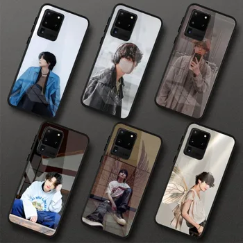 Чехол для телефона Kim-Taehyung J-Jimin Для Samsung Galaxy S23 S22 S21 Pro Ultra M14 A14 A34 A54 A13 A33 A53, черный Чехол для телефона из ПК-стекла