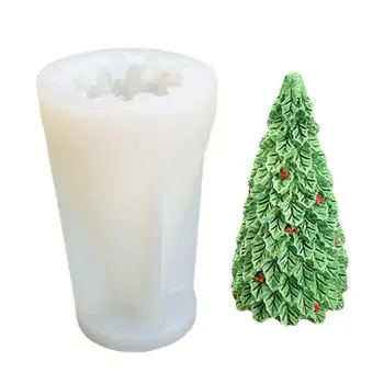 Форма для рождественской свечи Силиконовая форма для изготовления свечей Сделай САМ Ароматическая свеча Мыло торт Шоколадные подарки Форма для Рождественской елки
