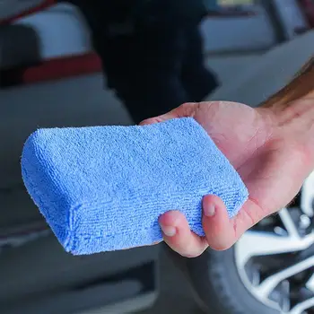 Мягкая накладка-аппликатор из микрофибры, супер Водопоглощающая Губка для мытья автомобиля воском, Чистящий коврик для Автоаксессуаров